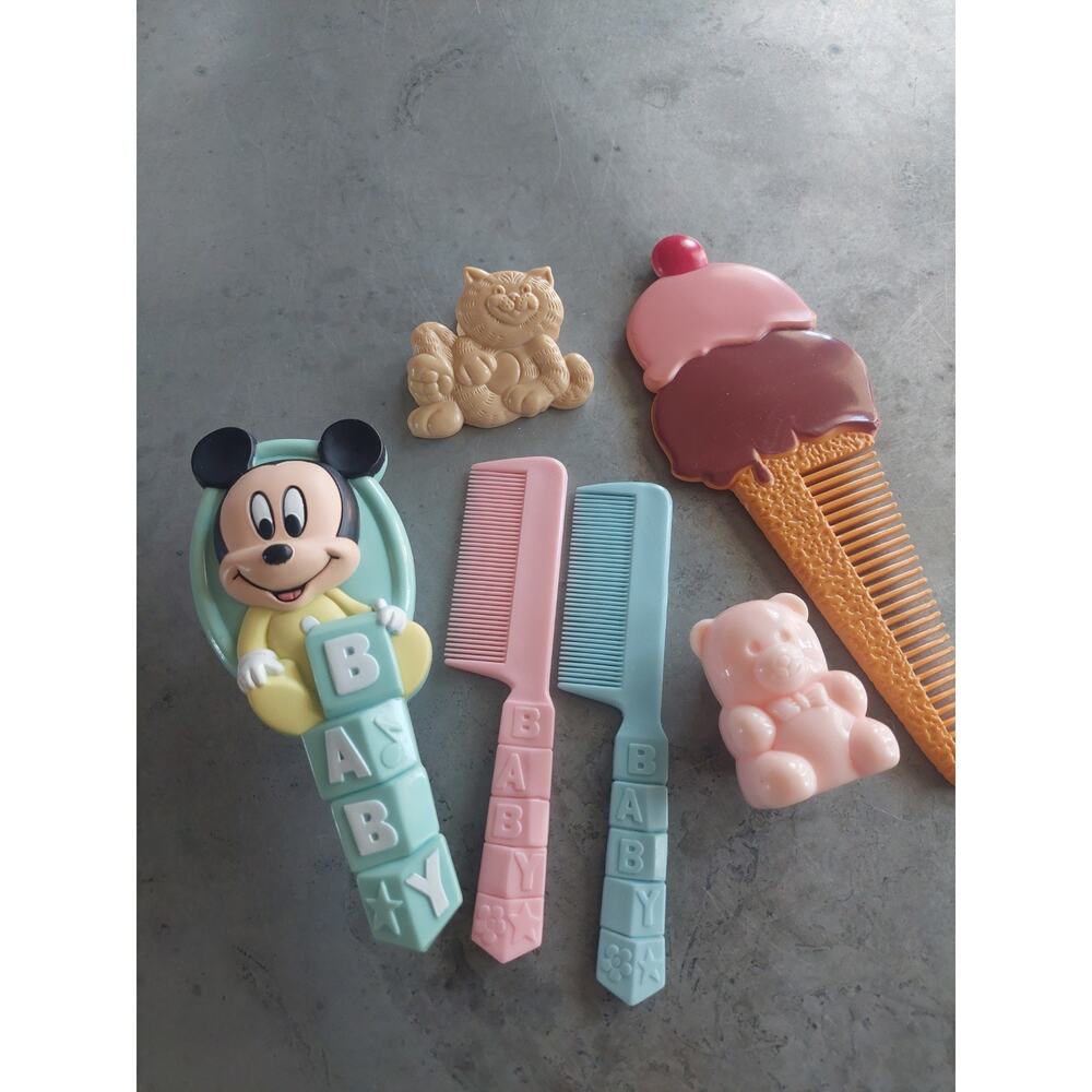 Vintage Avon Ice Cream Comb Lot Mickey Mouse & MORE